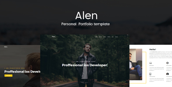Alen - Personal Portfolio Template.