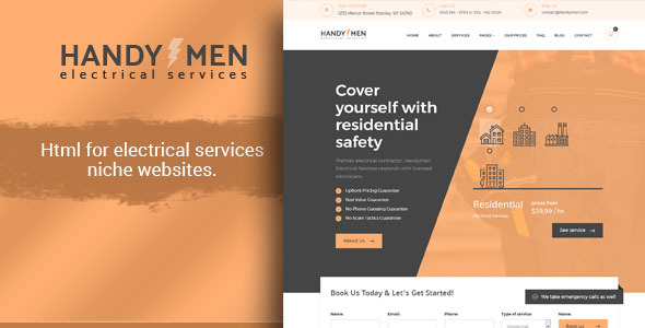 HandyMen - Electrical Services HTML Template