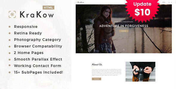 Krakow - Photography HTML Template