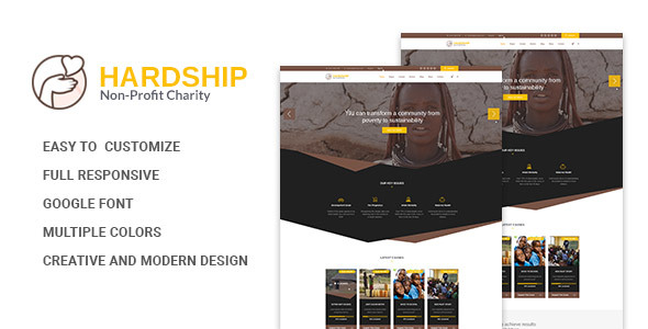Hardship Charity Donation | Nonprofit / Fundraising HTML5 Template