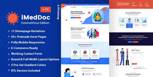 iMedDoc: Medical Center, Health and Wellness HTML5 Template