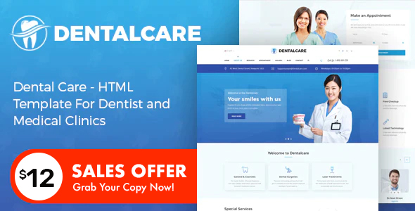 Dental Care - HTML Template For Dentist and Medical Clinics