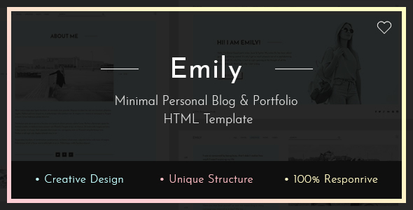 Emily — Personal Blog HTML Template