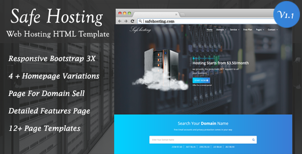 Safe Hosting HTML Template