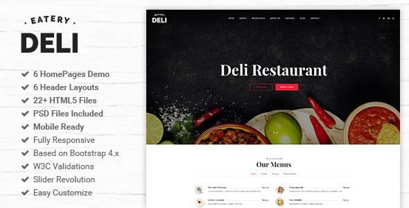 Deli | Restaurant HTML5 Template
