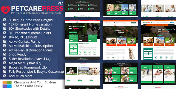 Petcare Press HTML Template