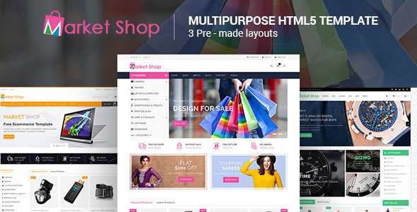 Marketshop - Responsive Multipurpose E-Commerce HTML5 Template