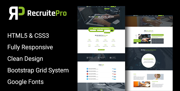 Recruit Pro Staffing and Recruiting HTML Template