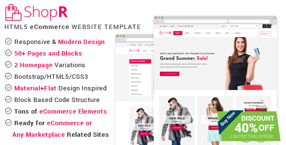 ShopR - eCommerce HTML Template