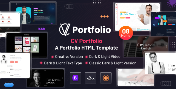 Resume, CV & Portfolio Responsive  HTML 5 Template