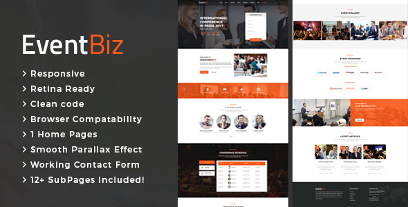 EventBiz - Conference & Event HTML Template