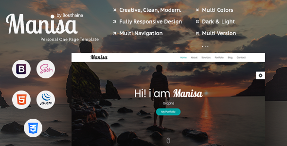 Manisa - Personal One Page Template