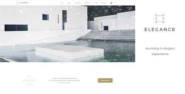 Elegance One Page - Parallax RTL Black & White Template