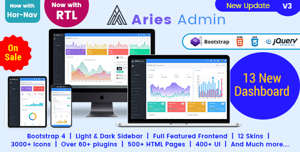 Aries Admin - Responsive Bootstrap 4 Dashboard Template