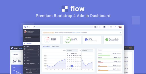 Flow Pro - Bootstrap 4 Admin Dashboard