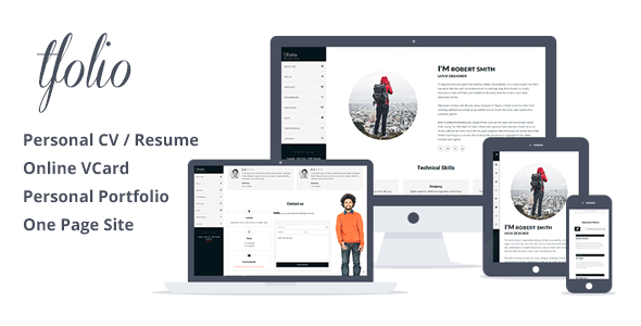 Tfolio - Personal Portfolio & CV / Resume Site Template