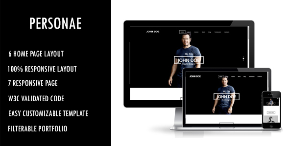 Personae - Personal Portfolio HTML Template
