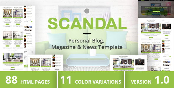 SCANDAL - Personal Blog, Magazine & News Template