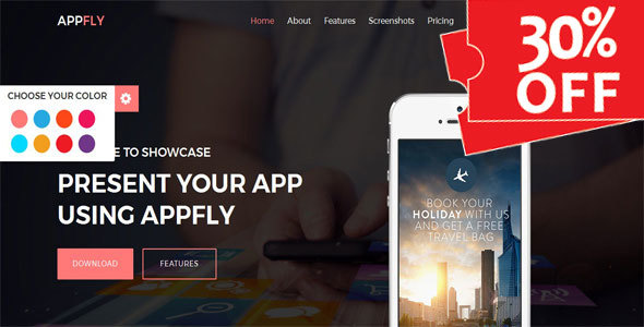 Appfly - Responsive Multipurpose App Landing Template