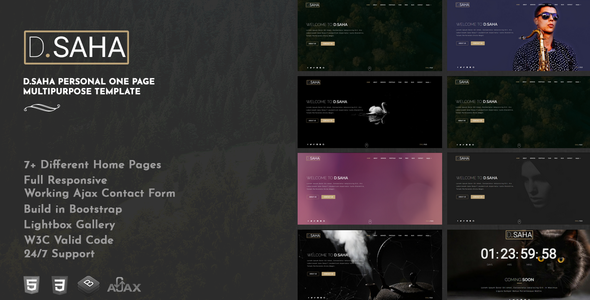 D.saha personal one page multipurpose template