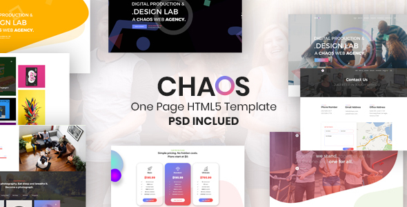 Chaos - Creative Parallax One Page HTML5 Template