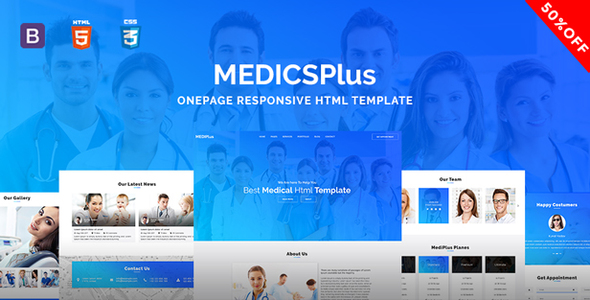 Medicsplus - Onepage Responsive Html Template