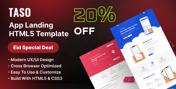 Taso - App Landing HTML5 Template