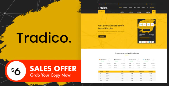 Tradico - Bitcoin Crypto Currency HTML Template