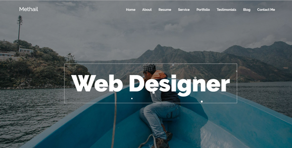 Creative Responsive Personal Portfolio Template - Methail
