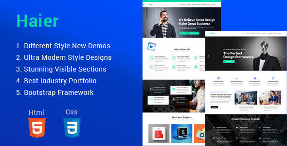 Haier | The Multipurpose HTML Template