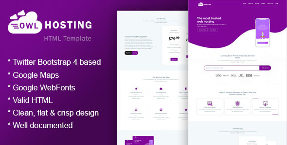 Owlhost - Responsive HTML5 Hosting Template