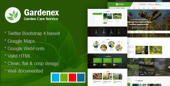 Gardenex - Gardening and Landscaping Bootstrap4 Responsive Template