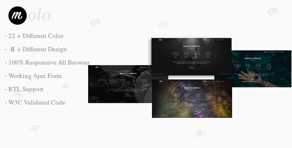 Molo | Multipurpose Coming Soon Bootstrap 4