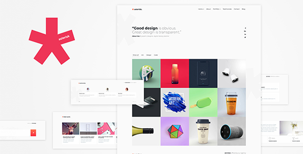 Asterisk – Minimal Multi-Purpose Portfolio Template