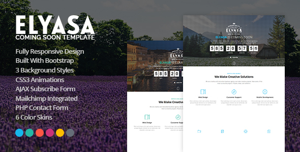 Elyasa - Creative Coming Soon Template