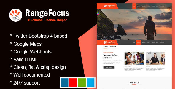 RangeFocus - One Page Corporate Template