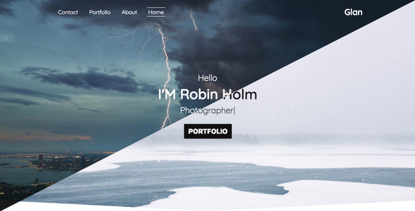 Glan - One Page Portfolio Bootstrap 4