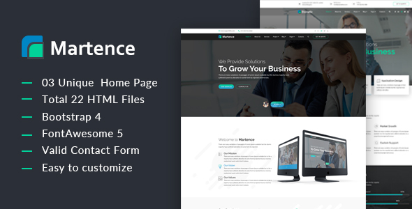 Martence || Corporate and Business Bootstrap4 Template