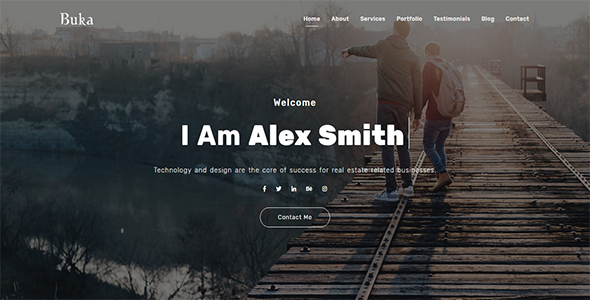 Buka - One Page Portfolio