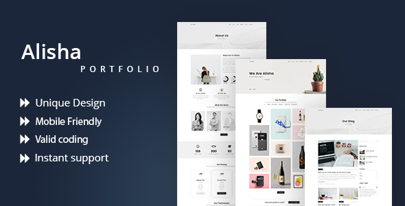 Alisha | Creative Personal Portfolio Template