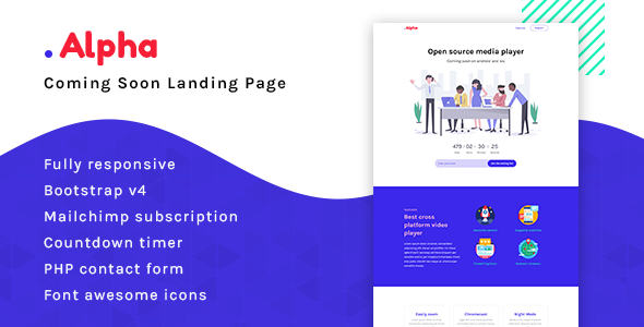 Alpha - Coming Soon Landing Page