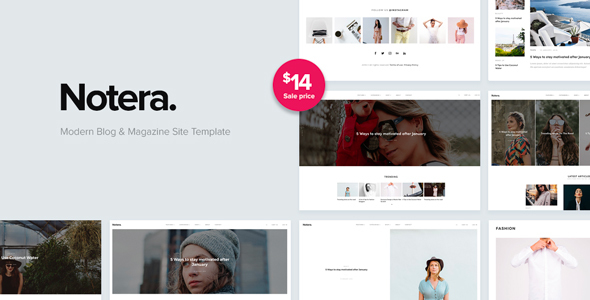 Notera – Modern Blog & Magazine HTML5 Site Template