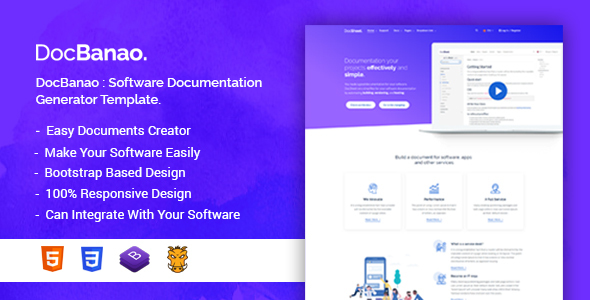DocBanao - Software Documentation Generator HTML Template