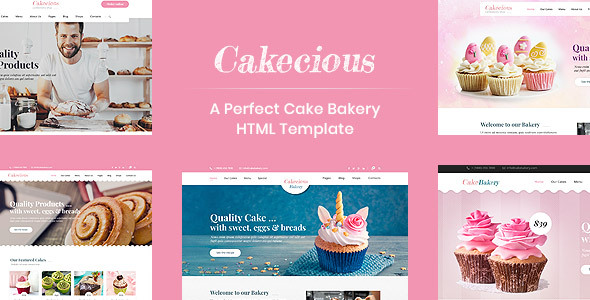 Cakecious - Bakery and Pastry Shop HTML Template