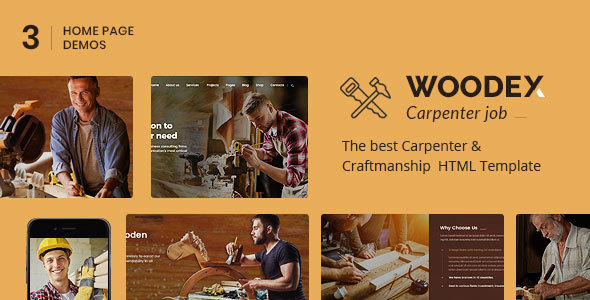 Woodex - Carpenter and Craftman Business HTML Template