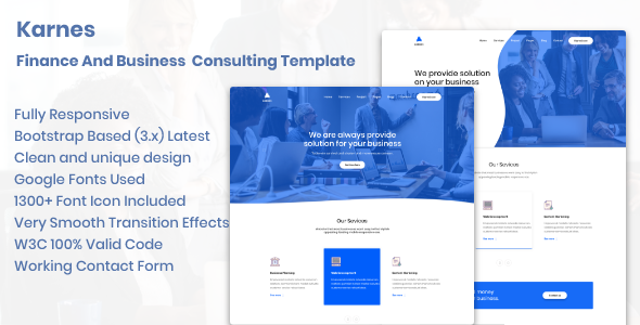 Karnes - Finance And Business Consulting HTML Template