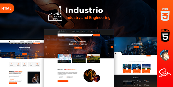 Industrio - Industrial & Factory HTML Template