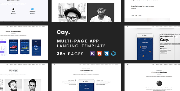 Cay — Multi-Page App Landing Template