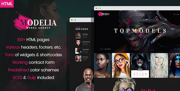 Modelia - Modeling Agency HTML Template