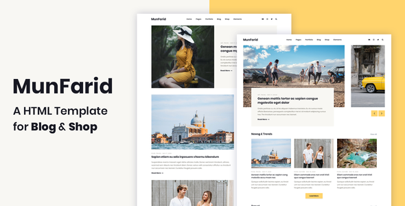 Munfarid - A HTML Template For Blog & Shop